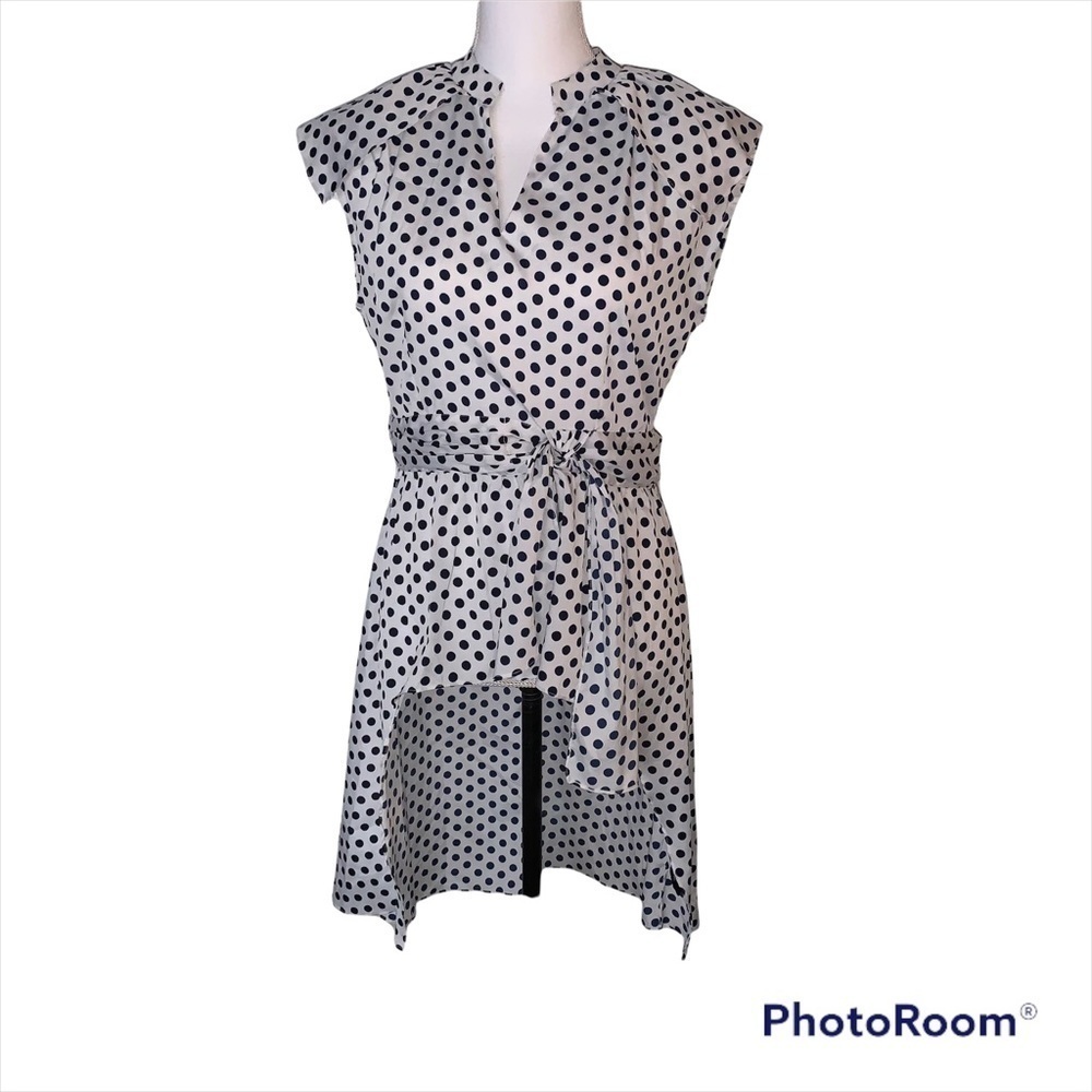 Walter Baker Blake High Low Top, Navy Blue Polka Dots, sz M